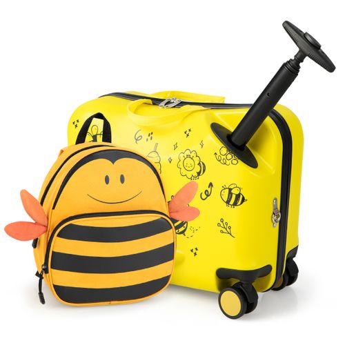 18" Valise à Roulettes Enfants Avec 12" Sac à Dos Bagages à Main Pour Voyage Avec Poignée