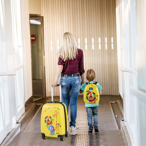 Lot De 2 Valise Cabine Enfant + Sac à Dos Bagages Enfant Pour Garçons Filles Avec Poignée
