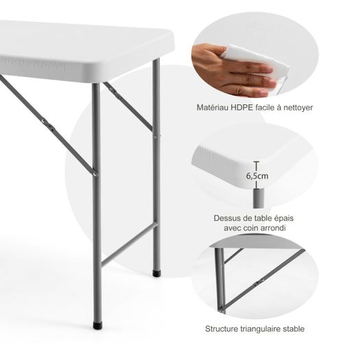 Table De Pêche Avec Éviers Table Pliante Portable Pour Nettoyage De Poisson Acierethdpe