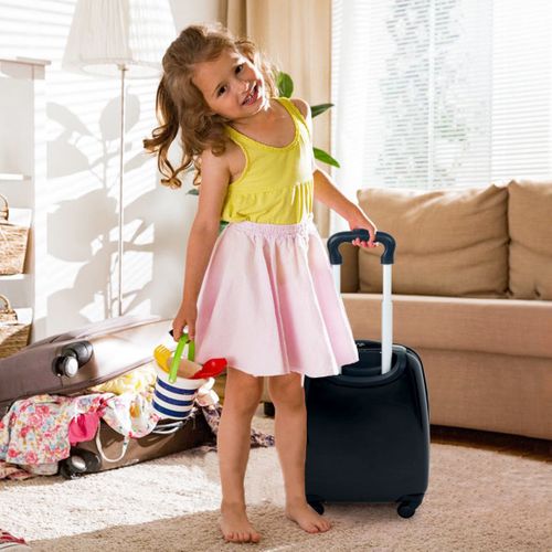 Lot De 2 Bagages à Main Valise 16" Et Sac à Dos 12" Pour Enfants Avec Roulettes En PC Et Abs