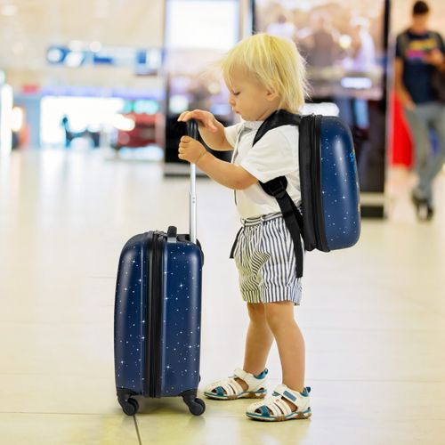 Valise Enfant à Roulettes 16" + Sac à Dos 12" Ensemble De Bagage Enfants Avec Motif