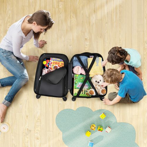 Valise Enfant à Roulettes 16" + Sac à Dos 12" Ensemble De Bagage Enfants Avec Motif