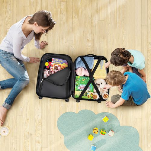 Valise Enfant à Roulettes 16" + Sac à Dos 12" Ensemble De Bagage Enfants Avec Motif
