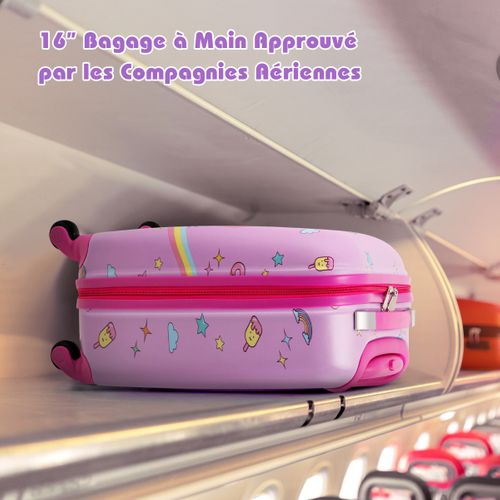 Ensemble De 5 Bagages Pour Enfants Avec Oreiller Valise Enfants à Roulettes 16" Et Sac à Dos 13"