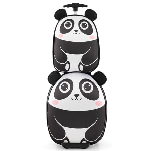 Valise Enfants à Roulettes 16" Et Sac à Dos 12" Avec Motif Mignon Bagages Avec Poignée Rétractable