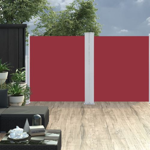 Store Banne - Auvent Latéral Rétractable 170 X 600 Cm Rouge At132
