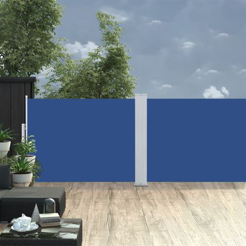 Store Banne - Auvent Latéral Rétractable Bleu 120 X 1000 Cm At268