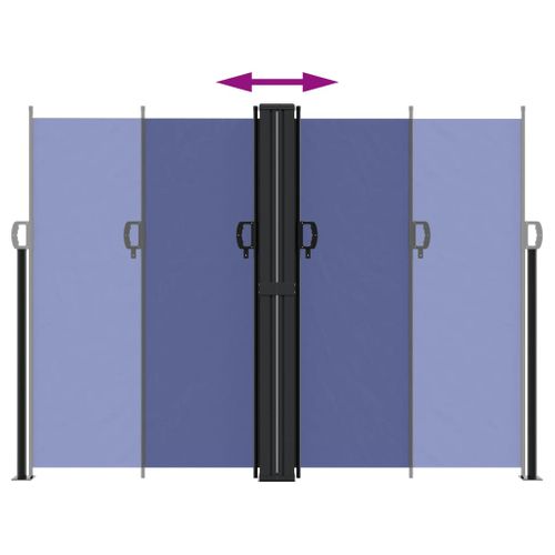 Store Banne - Auvent Latéral Rétractable Bleu 180x1200 Cm At297