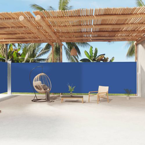 Store Banne - Auvent Latéral Rétractable Bleu 200x1200 Cm At305