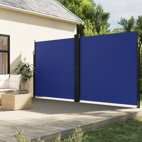 Store Banne - Auvent Latéral Rétractable Bleu 200x600 Cm At308