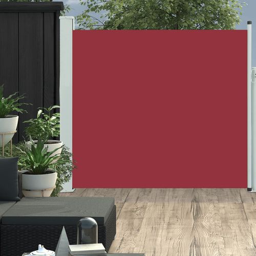 Store Banne - Auvent Latéral Rétractable De Patio 170x300 Cm Rouge At476