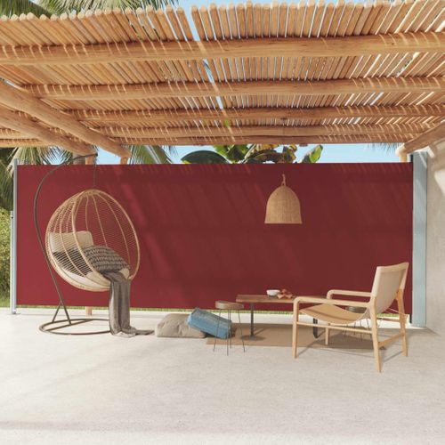 Store Banne - Auvent Latéral Rétractable De Patio 200x600 Cm Rouge At509