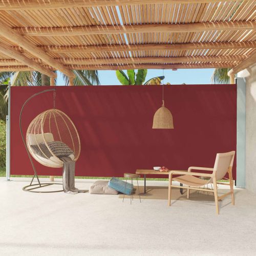Store Banne - Auvent Latéral Rétractable De Patio 220x600 Cm Rouge At522
