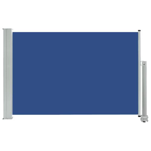 Store Banne - Auvent Latéral Rétractable De Patio 60x300 Cm Bleu At528