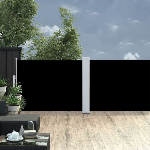 Store Banne - Auvent Latéral Rétractable Noir 100 X 1000 Cm At597