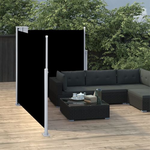 Store Banne - Auvent Latéral Rétractable Noir 100 X 600 Cm At598