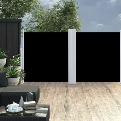 Store Banne - Auvent Latéral Rétractable Noir 100 X 600 Cm At598