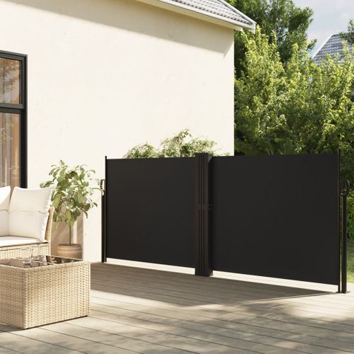 Store Banne - Auvent Latéral Rétractable Noir 100x600 Cm At600
