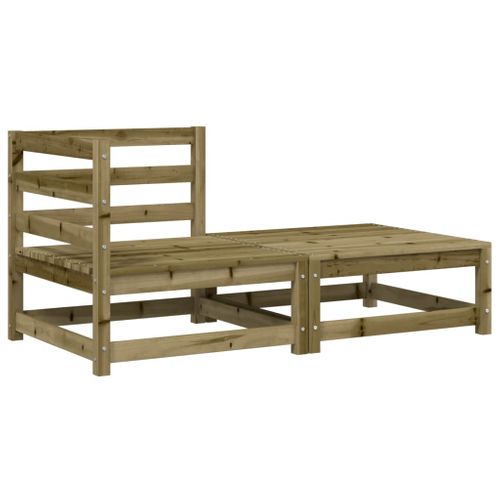 Canapé D'angle De Jardin Avec Coussins Et Repose-pieds
