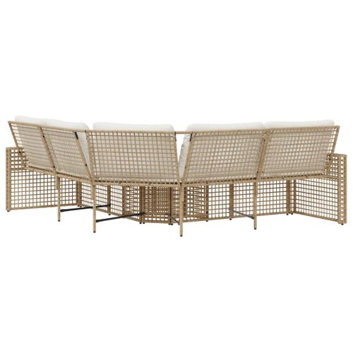 Canapé De Jardin Et Coussins Et Repose-pied En Forme De L Rotin