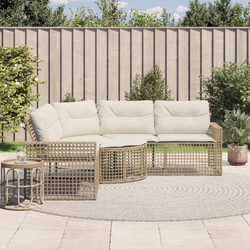 Canapé De Jardin Et Coussins Et Repose-pied En Forme De L Rotin