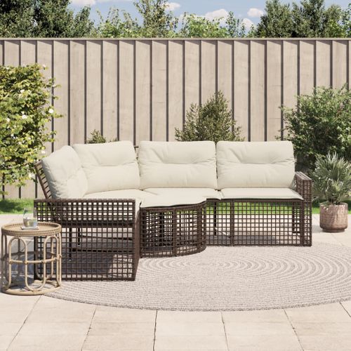 Canapé De Jardin Et Coussins Et Repose-pied En Forme De L Rotin