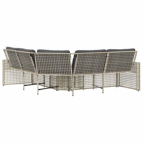 Canapé De Jardin Et Coussins Et Repose-pied En Forme De L Rotin