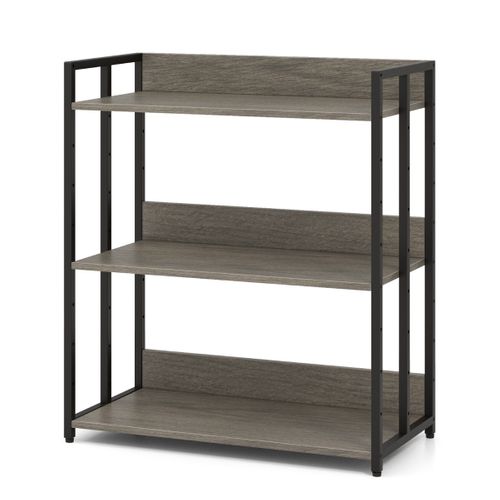 Étagère, Bibliothèque, Meuble De Rangement Industriel Réglables 70 X 35 X 81 Cm Gris