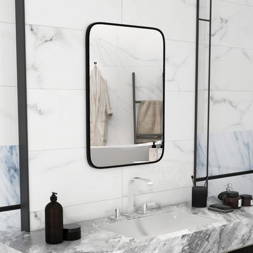 Miroir De Salle De Bain Rectangulaire 70x50cm Miroir Avec Protection Incassable