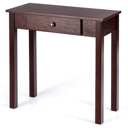 Table Console Table D'entrée Avec Tiroir Pour Salon Salle De Bain Couloir 71x30x71cm Marron