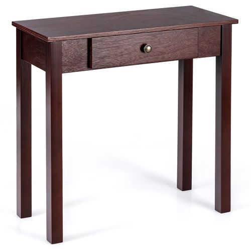 Table Console Table D'entrée Avec Tiroir Pour Salon Salle De Bain Couloir 71x30x71cm Marron