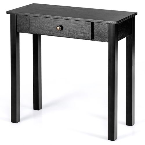 Table Console Table D'entrée Avec Tiroir Pour Salon Salle De Bain Couloir 71x30x71cm Noir