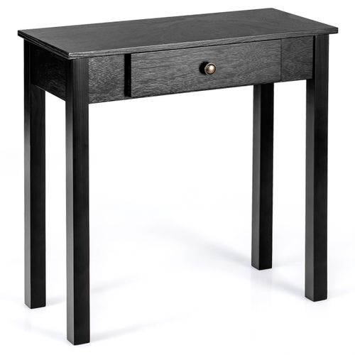 Table Console Table D'entrée Avec Tiroir Pour Salon Salle De Bain Couloir 71x30x71cm Noir
