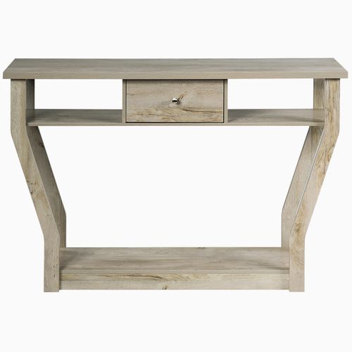 Table Console Table D'entrée En Mdf Avec 1 Tiroir Pour Couloir Salon Entrée 120x30x81cm Gris