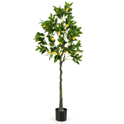 Plante Artificielle De 160cm Avec Pot Rempli De Ciment Citronnier Artificiel Avec Plante Verte