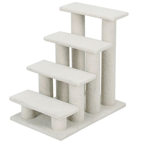 Arbre à Chat En Escalier à 4 Étages Centre D'activités Pour Chat En Cachemire Et Mdf 60,5x40x60cm