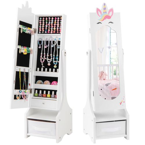 Armoire à Bijoux Pour Enfants Miroir Sur Pied Miroir De Courtoisie Pour Enfants Crochets