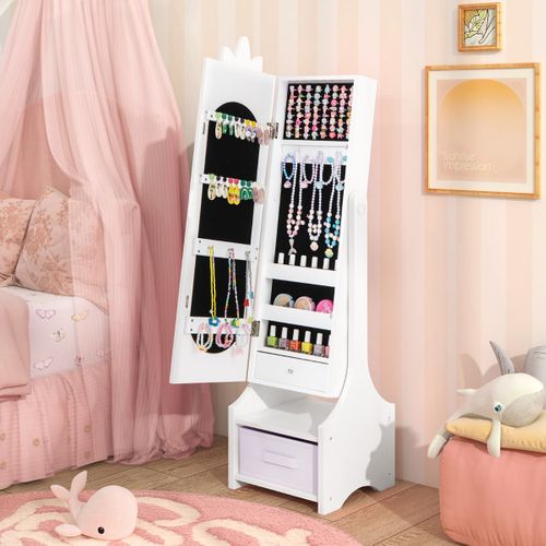 Armoire à Bijoux Pour Enfants Miroir Sur Pied Miroir De Courtoisie Pour Enfants Crochets