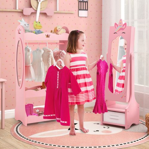 Armoire à Bijoux Pour Enfants Miroir Sur Pied Miroir De Courtoisie Pour Enfants Crochets