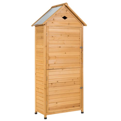 Abri De Jardin, Cabane De Jardin Extérieur à 5 Etagères Bois De Sapin Toit En Tôle Galvanisée