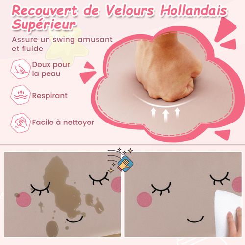 Chaise à Bascule Pour Enfant Siège Enfant Pieds En Bois Massif Patins Antidérapants