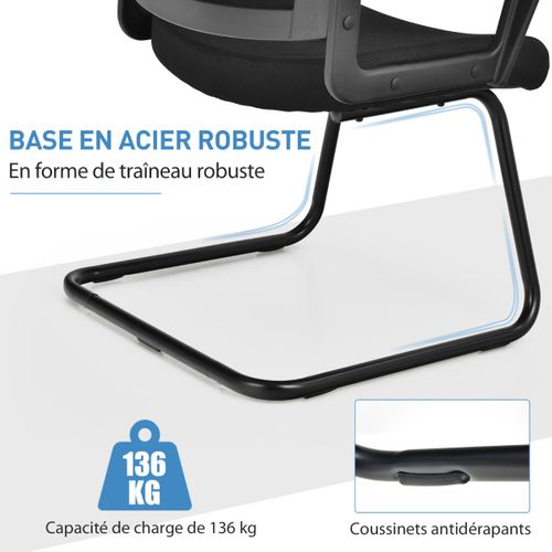 Chaise De Conférence Chaise Ergonomique En Maille à Dossier Moyen Avec Siège Rembourré