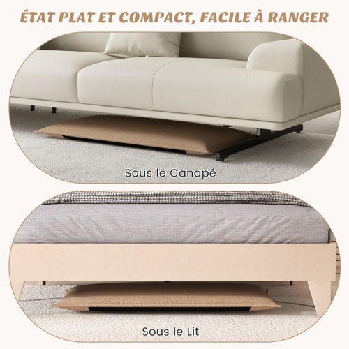 Coussin De Sol Pliable Tatami Inclinable En 6 Position 44 X 54,5 X 53,5 Cm Marron