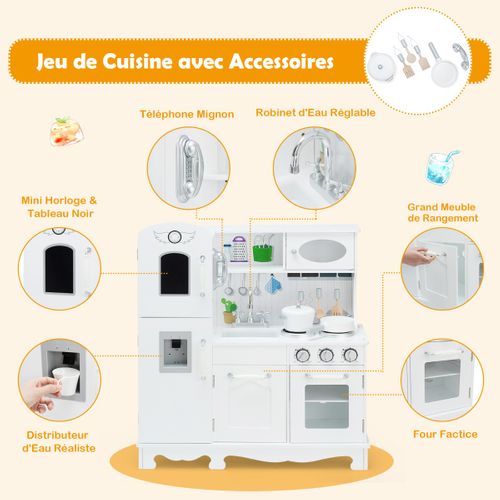 Cuisine Enfants Avec Téléphone Et Tableau Noir Cuisiniere Enfants Avec Lumière Et Effet Sonore