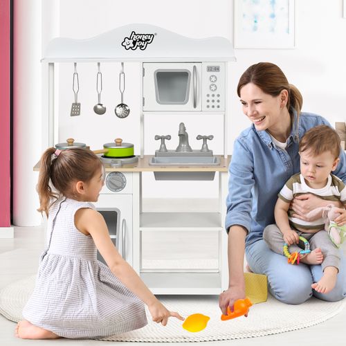 Cuisine Pour Enfants Avec Accessoires : Micro-ondes Casserole Ustensile Jeu D'imitation Ensemble