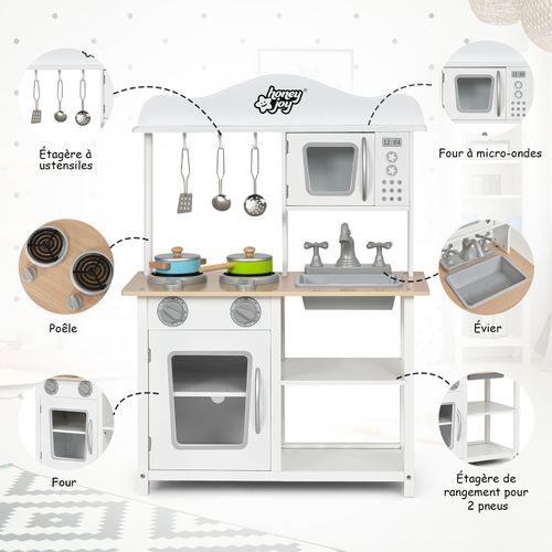 Cuisine Pour Enfants Avec Accessoires : Micro-ondes Casserole Ustensile Jeu D'imitation Ensemble