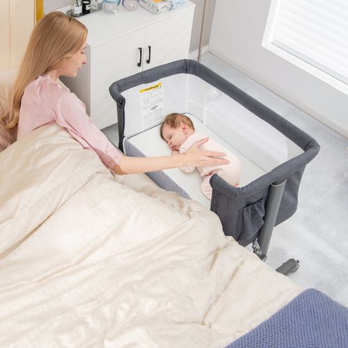 Lit Cododo Bébé à 5 Hauteurs Réglables Charge 9kg Lit Berceau Maille Respirante Sac De Voyage