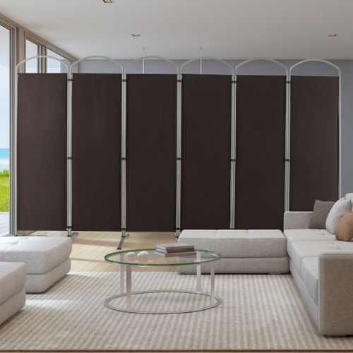 Paravent, Cloison De Séparation Sur Pied 6 Panneaux Pliable 331x188 Cm Brise Vue Protéger Privée