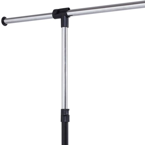 Portant Penderie à Vêtements Mobile Télescopique En Acier Inoxydable Hauteur Et Largeur Réglables