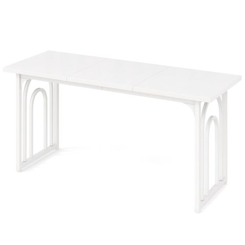 Table à Manger Pour 6-8 Personnes Table De Cuisine Rectangulaire De 160 Cm Style Ferme Avec Pieds
